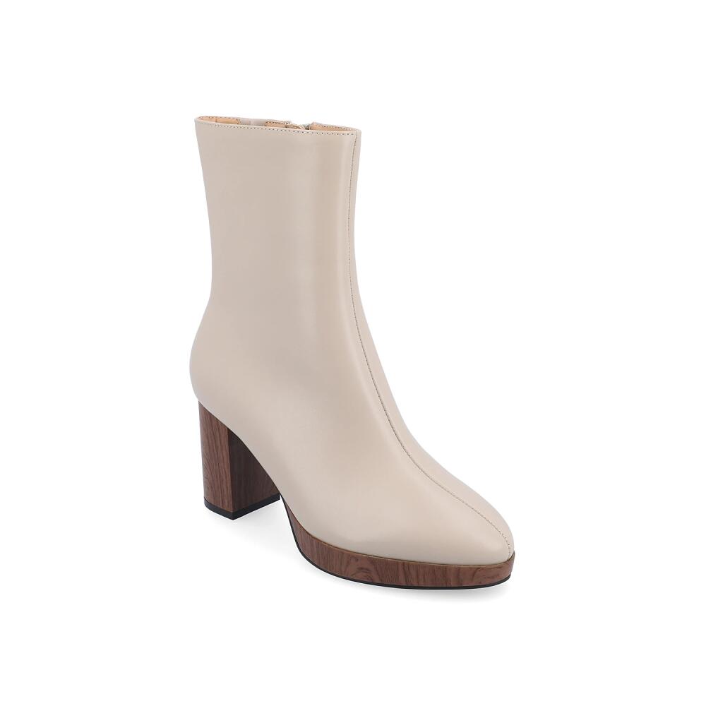 Journee Collection Romer Platform Bootie | Women's | Bone Cover