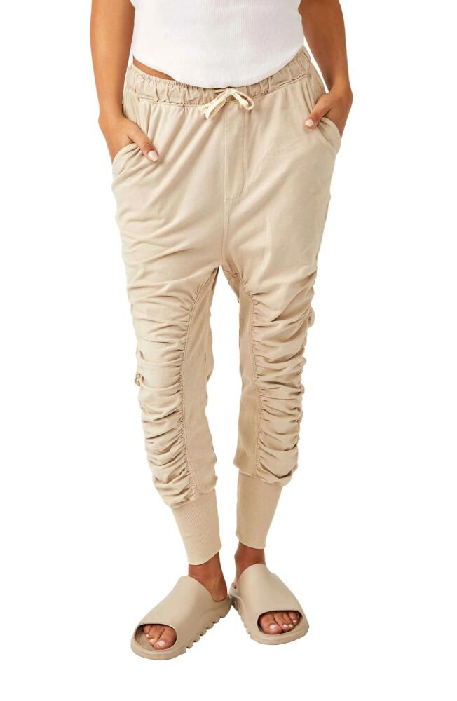 FP Movement by Free People Rematch Tapered Leg Drawstring Pants in Doe Cover