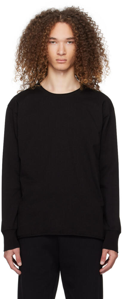 Les Tien Black Rolled Neck Long Sleeve T-Shirt Cover