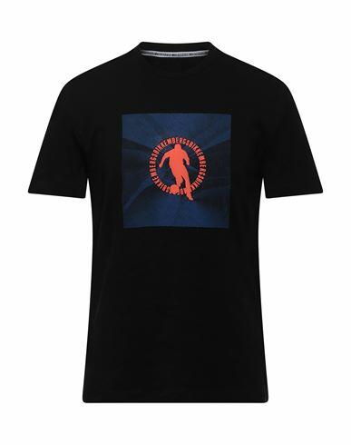 Bikkembergs Man T-shirt Black Cotton, Elastane Cover