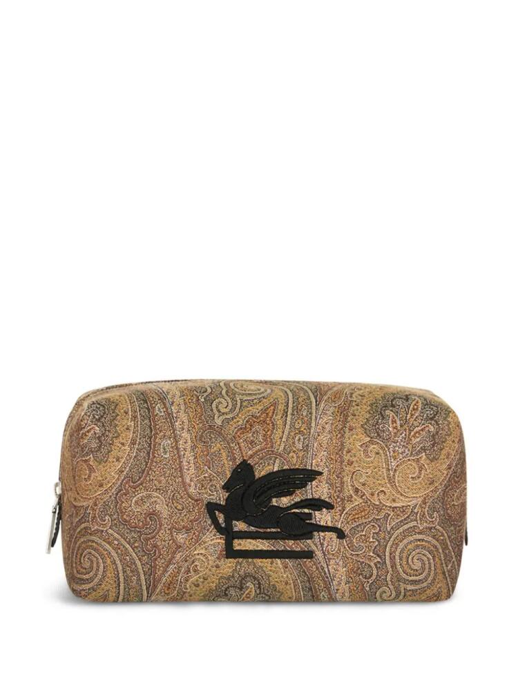 ETRO paisley-print zipped wash bag - Brown Cover