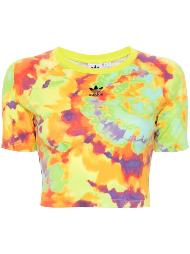 adidas tie-dye cropped T-shirt - Yellow Cover