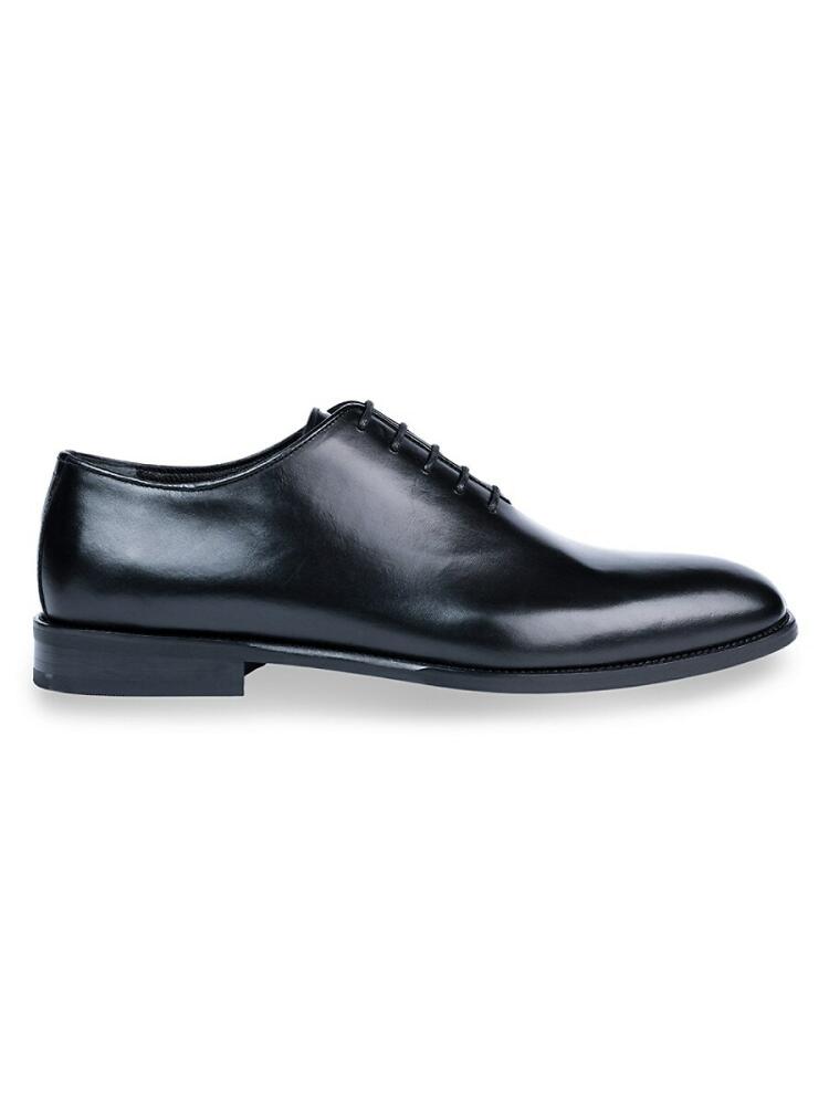 Vellapais Men's Wholecut Patent Leather Oxford Shoes - Black Cover