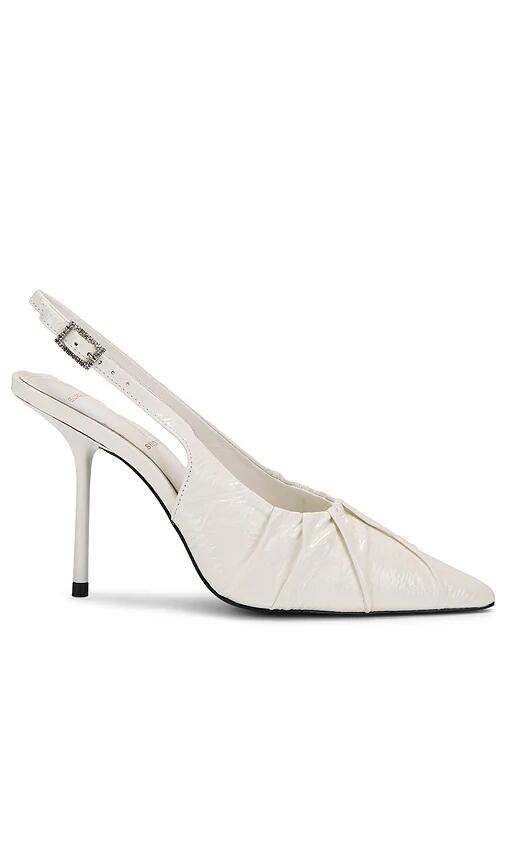 BLACK SUEDE STUDIO Piazza Slingback 100 Pump in Ivory Cover