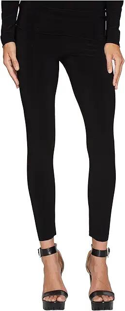 Norma Kamali Cropped Leggings (Black) Women's Casual Pants Cover