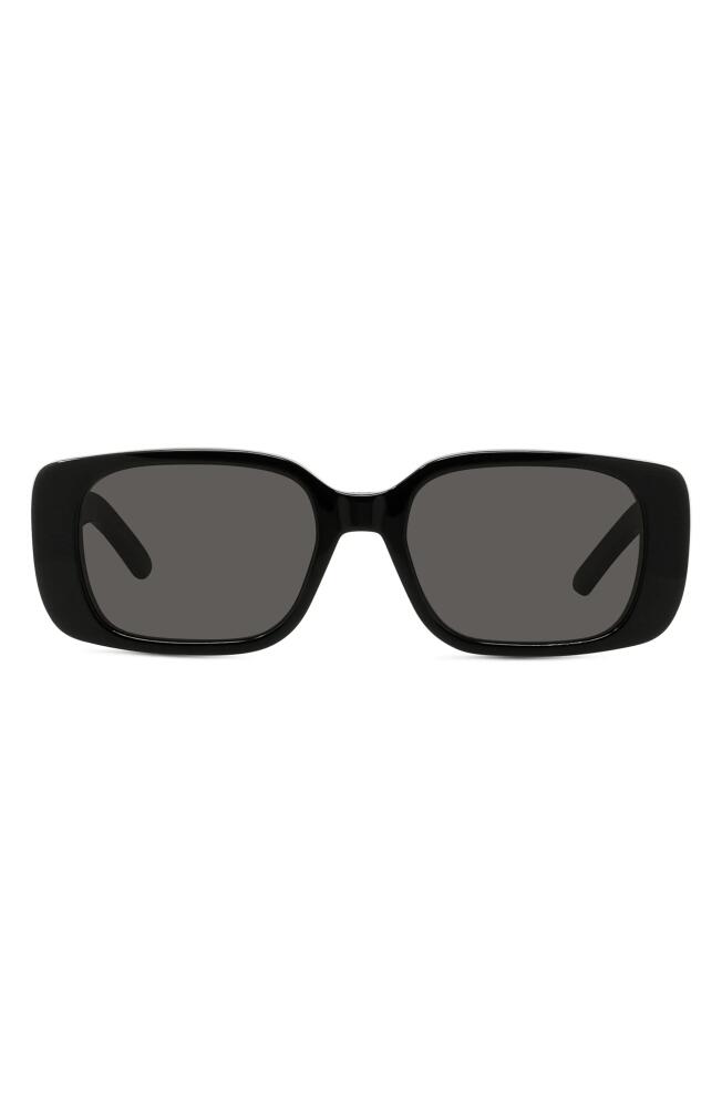 Wildior S2U 53mm Rectangular Sunglasses in Black/Grey Cover