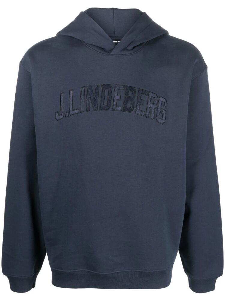 J.Lindeberg Kyzer embroidered-logo hoodie - Blue Cover