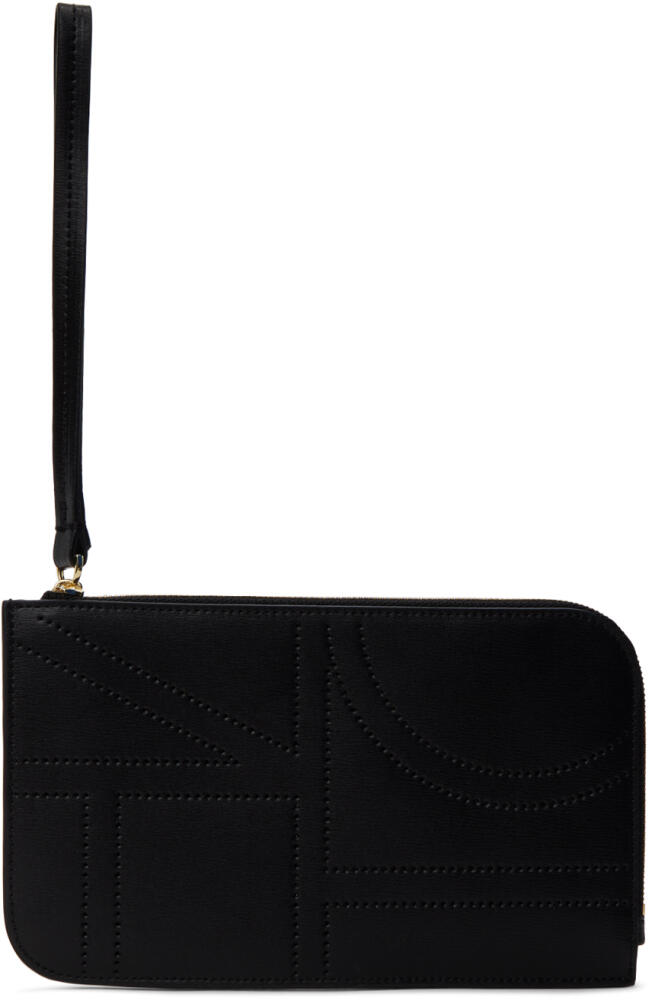 TOTEME Black Monogram Leather Wristlet Pouch Cover