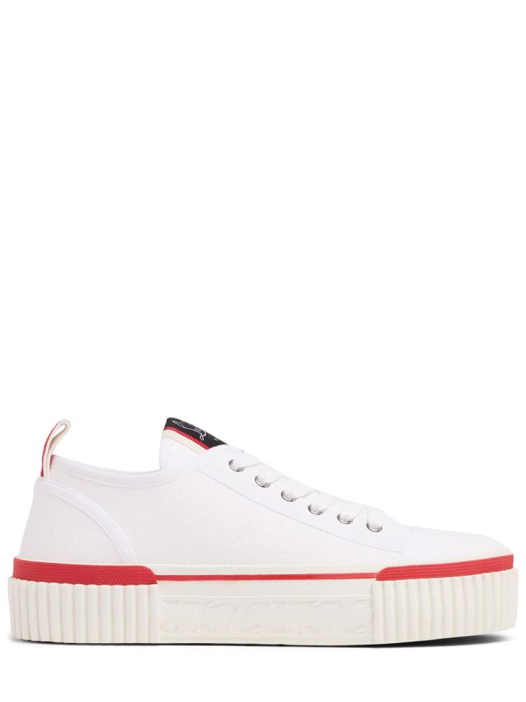 CHRISTIAN LOUBOUTIN 40mm Super Pedro Canvas Sneakers Cover