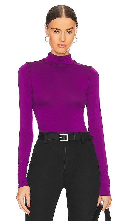 L'Academie The Zelie Bodysuit in Purple Cover