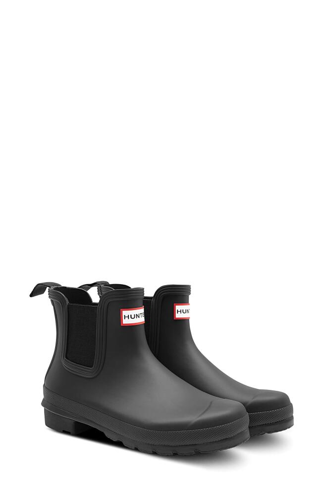 Hunter Original Waterproof Chelsea Rain Boot in Black/Black Cover