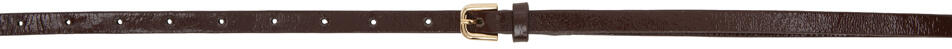 Dries Van Noten SSENSE Exclusive Brown Thin Crinkled Belt Cover