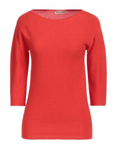 Gentryportofino Woman Sweater Tomato red Cotton, Cashmere Cover