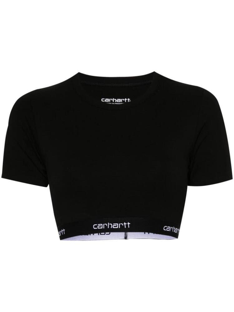 Carhartt WIP Script logo-underband cropped T-shirt - Black Cover