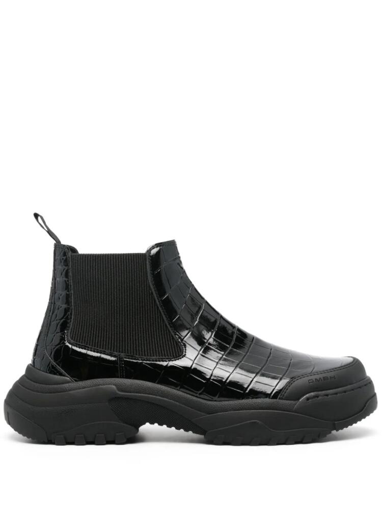 GmbH crocodile-effect chelsea boots - Black Cover