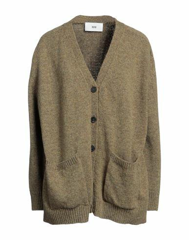 Solotre Woman Cardigan Sage green Wool Cover