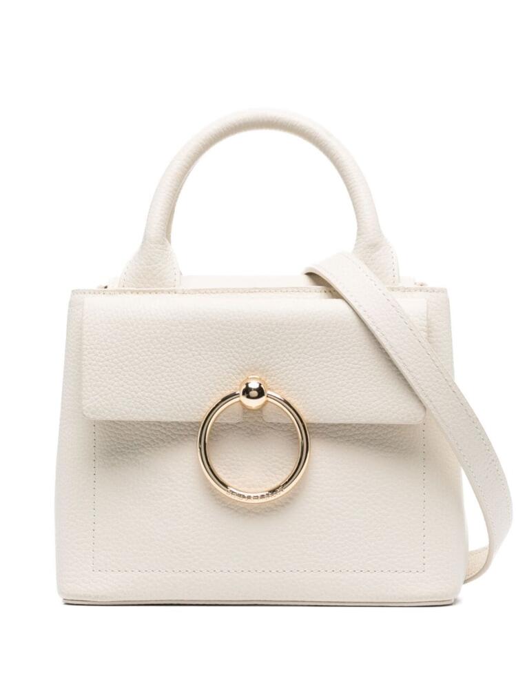 Claudie Pierlot mini Anouck grained leather handbag - White Cover