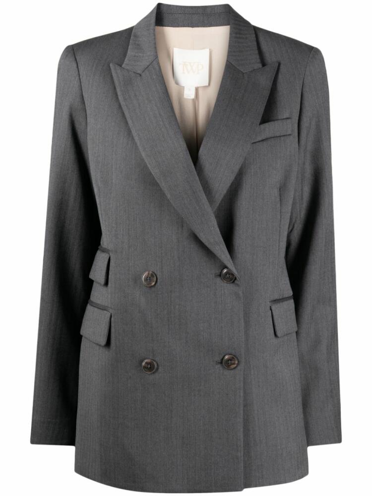 TWP peak-lapels wool blazer - Grey Cover