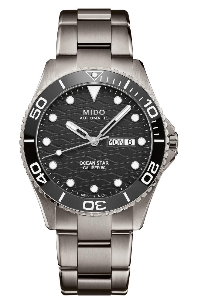 MIDO Ocean Star 200 Titanium Bracelet Watch, 42.5mm in Black Cover