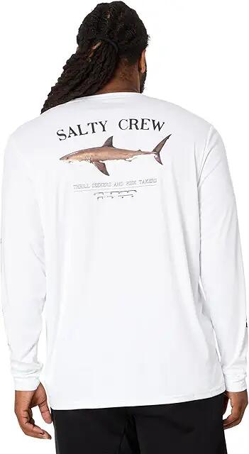 Salty Crew Bruce Long Sleeve Sunshirt (White) Men's Swimwear Cover