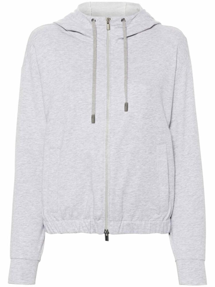 Peserico mélange zip-up hoodie - Grey Cover