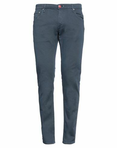 Hand Picked Man Jeans Navy blue Cotton, Elastane Cover