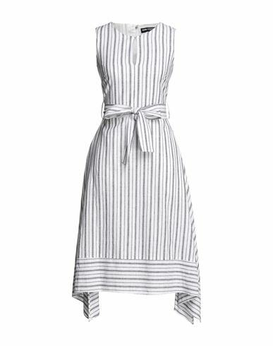 Karl Lagerfeld Woman Midi dress White Rayon, Linen Cover