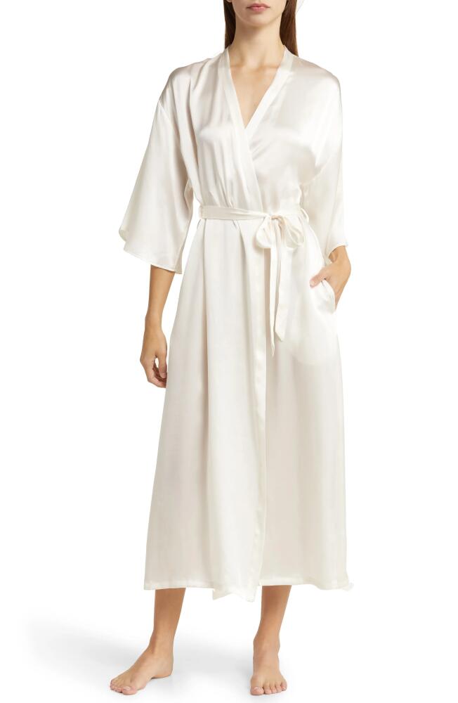 Nordstrom Washable Silk Longline Robe in Ivory Egret Cover