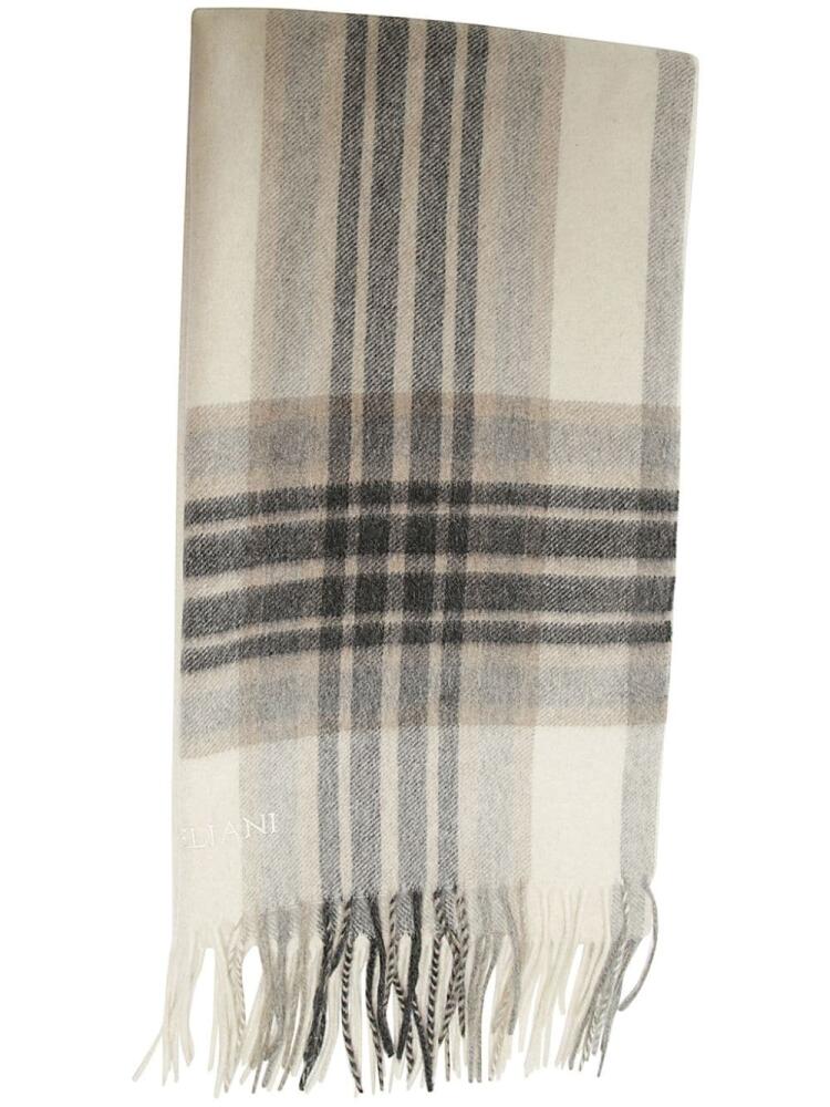 Corneliani logo-embroidered scarf - Neutrals Cover