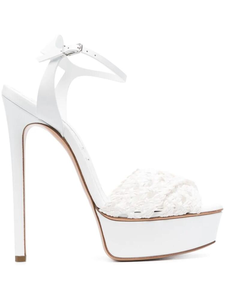 Casadei Flora Versilia 155mm platform sandals - White Cover