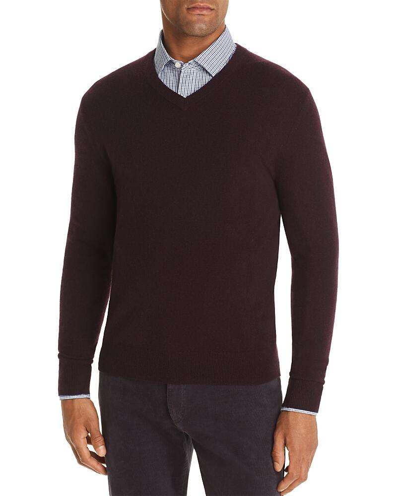 The Men's Store at Bloomingdale's Raisin Cashmere V-Neck Sweater - Exclusive Cover