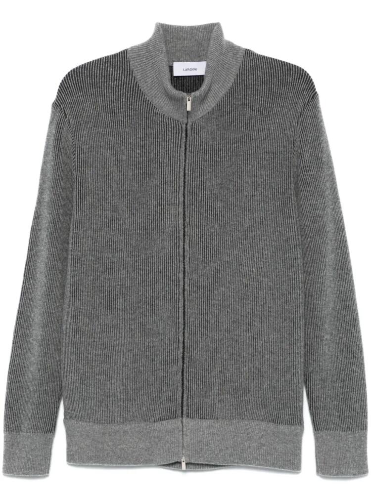 Lardini ribbed cardigan - Grey Cover