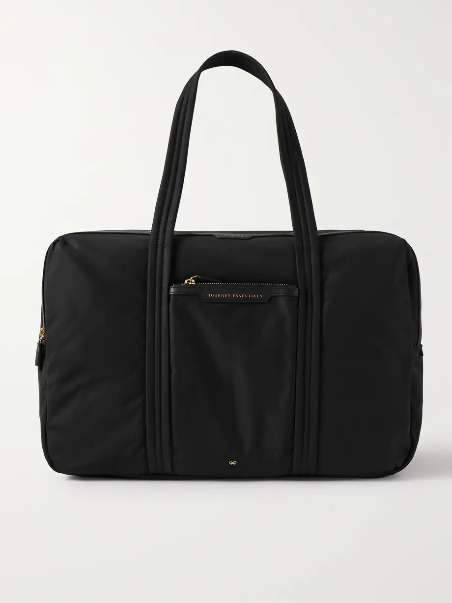 Anya Hindmarch - + Net Sustain 24 Hour Leather-trimmed Econyl Weekend Bag - Black Cover