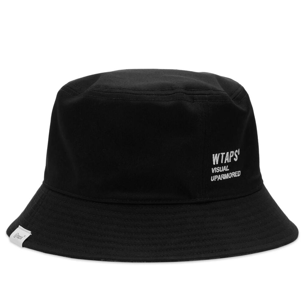 WTAPS Men's 18 Logo Bucket Hat in Black Cover