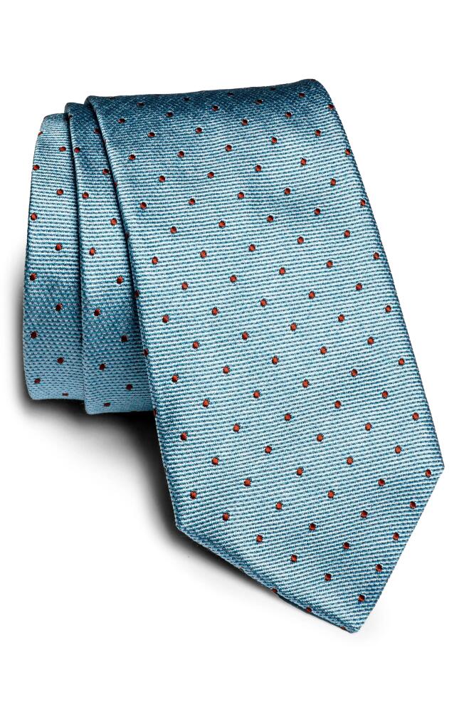 Jack Victor Metcalfe Neat Dot Silk Tie in Teal Cover