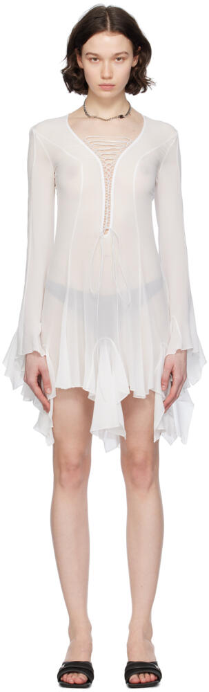 MISBHV White Lace-Up Minidress Cover