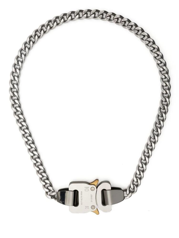 1017 ALYX 9SM rollercoaster buckle curb chain necklace - Silver Cover