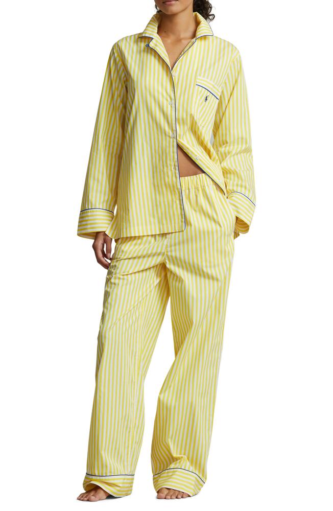 Polo Ralph Lauren Madison Stripe Cotton Pajamas in Yellow Stripe Cover