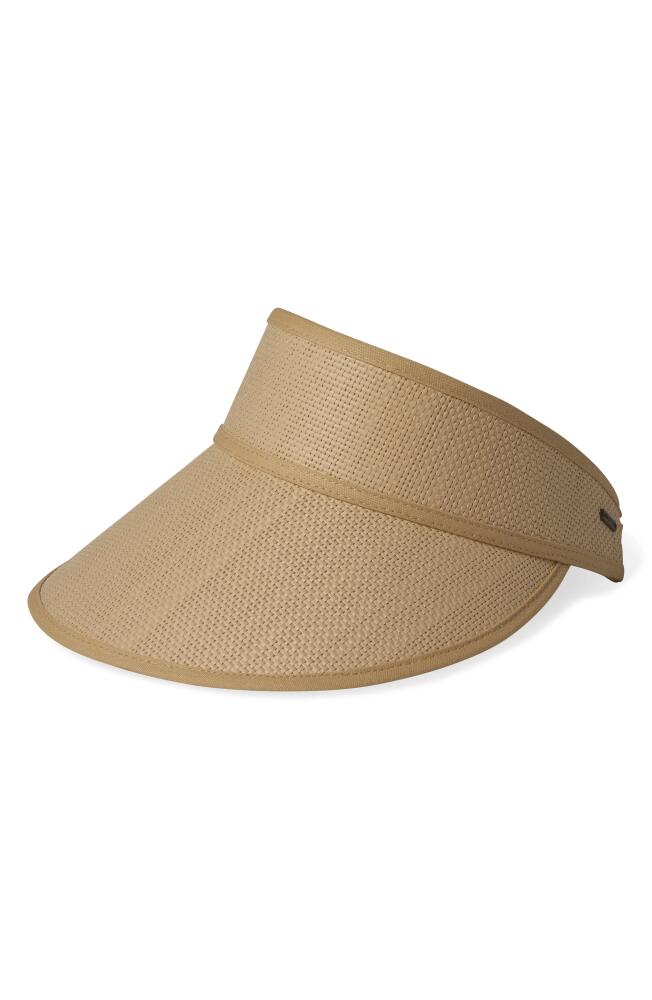 Brixton Newport Straw Visor in Natural/Natural Cover