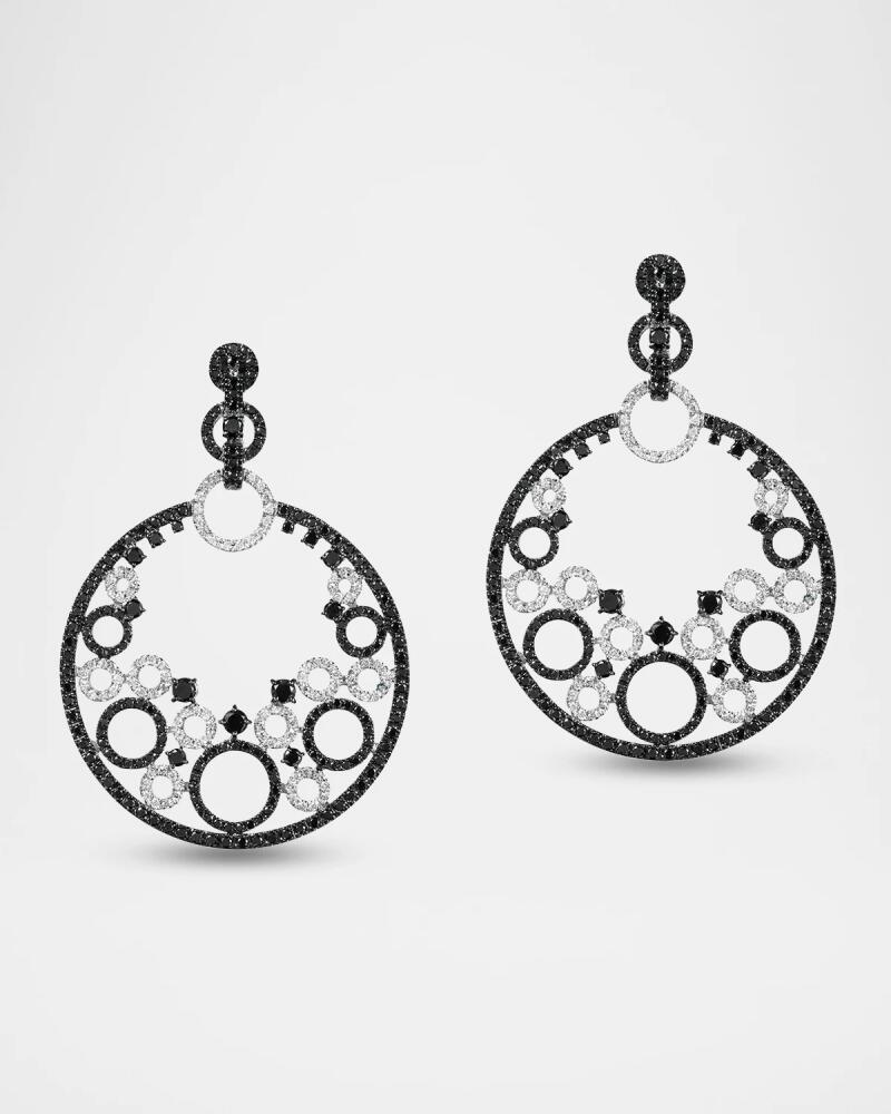 Andreoli 18K White Gold Black and White Diamond Earrings Cover