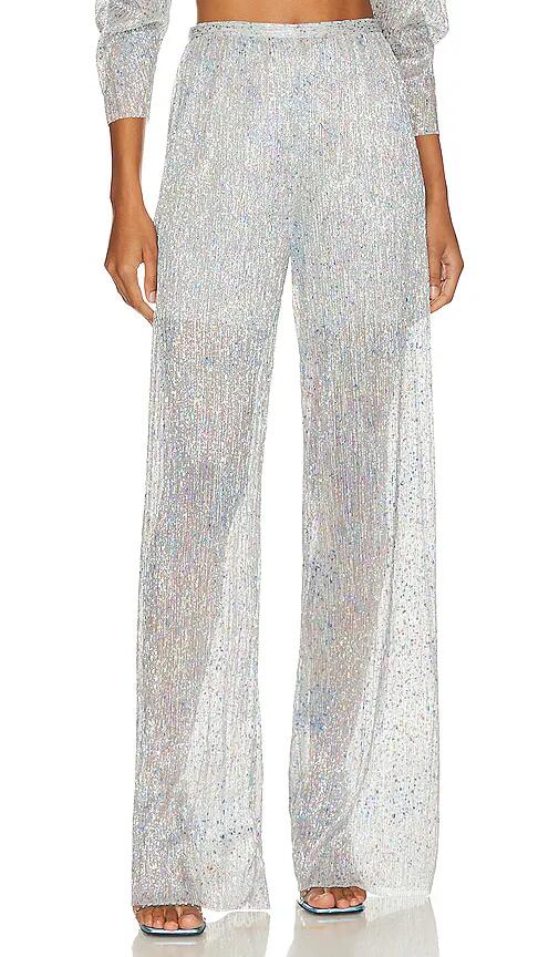 Sabina Musayev Funk Pant in Metallic Silver Cover