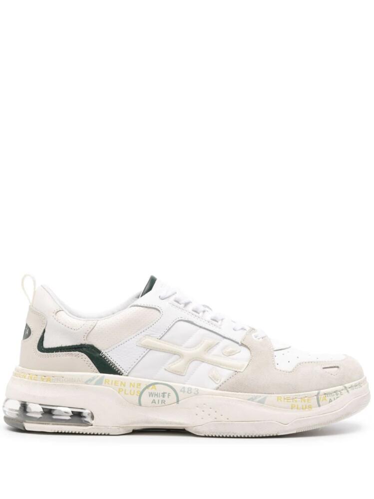 Premiata Drake lace-up leather sneakers - White Cover