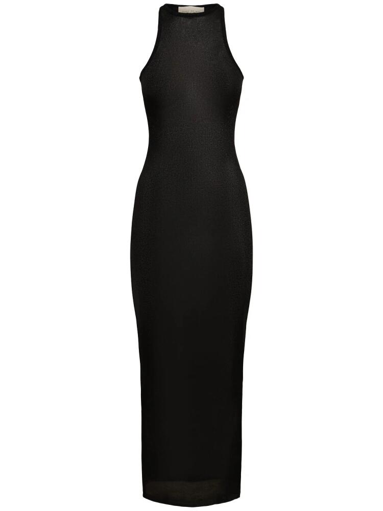 FLEUR DU MAL Sheer Knit Racer Viscose Midi Dress Cover