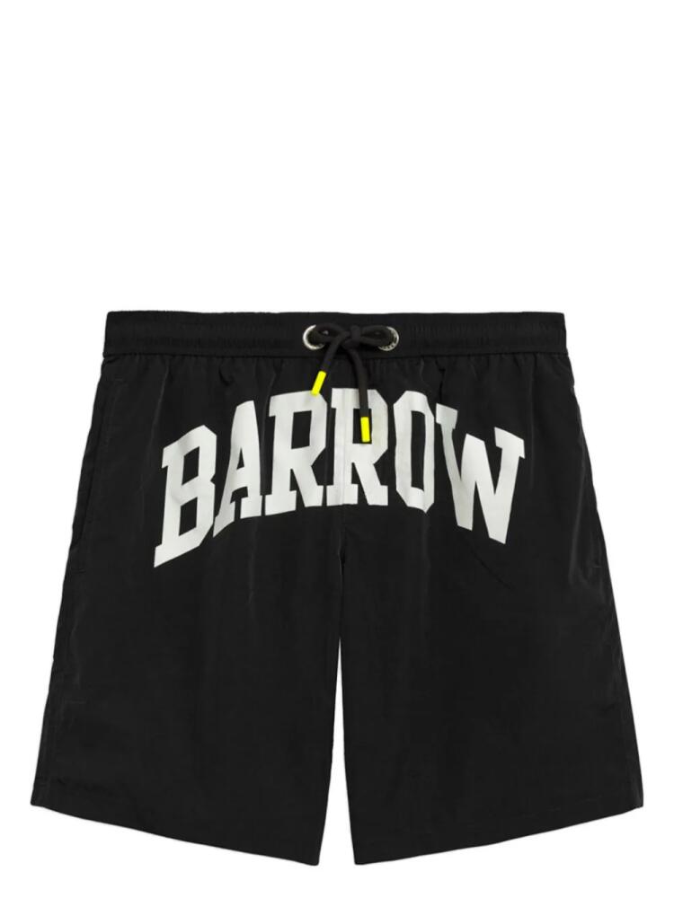 BARROW logo print swim shorts - Black Cover