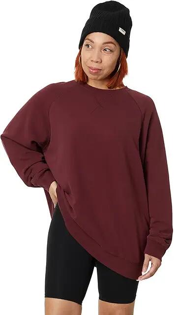 LABEL Go-To Big Crew (Burgundy) Women's Sweatshirt Cover