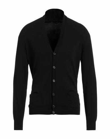 Ermanno Scervino Man Cardigan Black Viscose, Polyester Cover