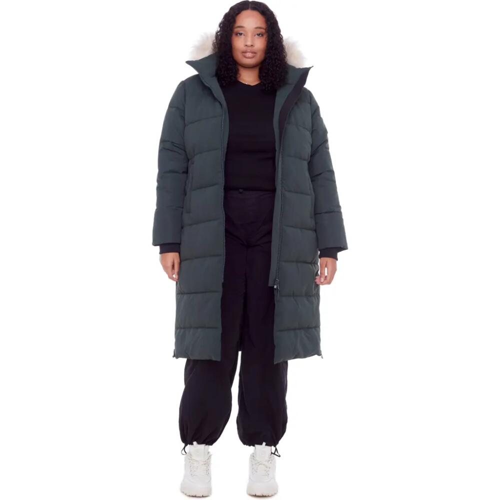 Alpine North KLUANE PLUS SIZE - Vegan Down Ultra Long Winter Parka in Green Cover