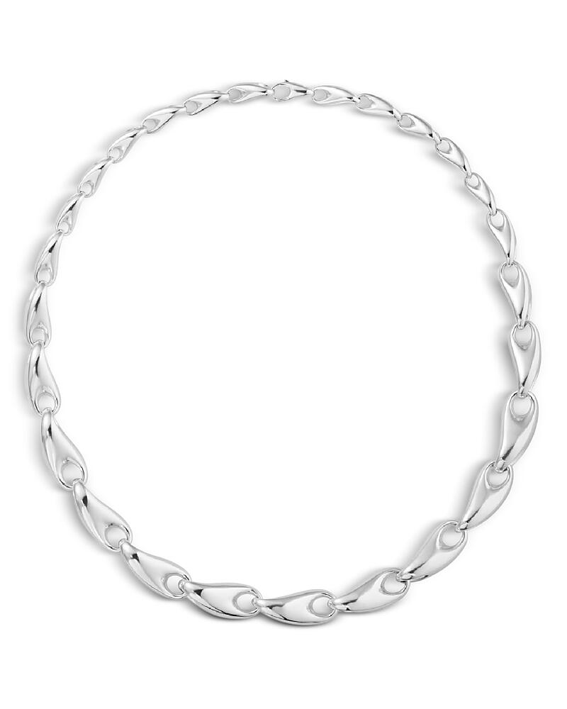 Georg Jensen Sterling Silver Reflect Graduated Link Collar Necklace, 17.72 Cover