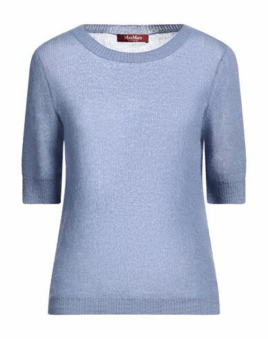 Max Mara Studio Woman Sweater Slate blue Polyamide, Mohair wool, Wool Cover