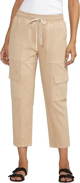 Jag Jeans Textured Cargo Crop (Humus) Women's Dress Pants Cover